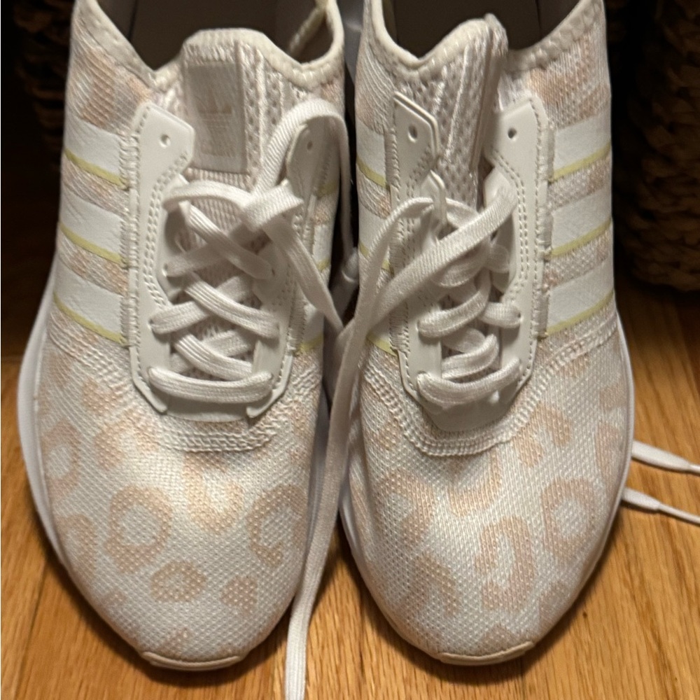 Brand New Adidas Cream/pink and White Sole Sneakers